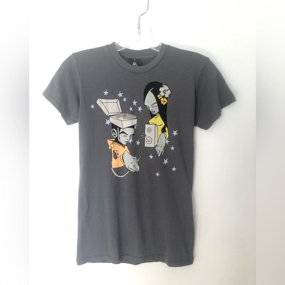 Upper Playground Sam Flores t-shirt, size Small, gray